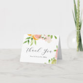 Roze Citrus Bruiloft Feest Dank Je Bedankkaart (Voorkant)