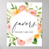Roze Citrus Favors-teken Poster (Voorkant)