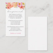 Roze Citrus Honeymoon Wens Fonds Bijlagekaart Informatiekaartje (Voorkant / Achterkant)