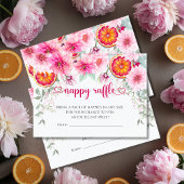 Roze & Citrus luier luier Raffle Baby shower Informatiekaartje