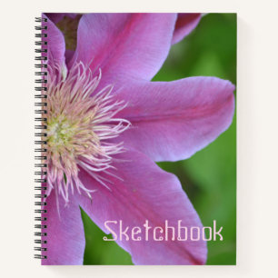 Roze Clematis Sketch Notitieboek
