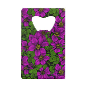Roze Clematis vine Kredietkaart Flessenopener