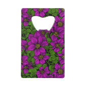 Roze Clematis vine Kredietkaart Flessenopener (Achterkant)