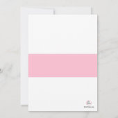 Roze Clothesline Baby shower Uitnodiging (Achterkant)