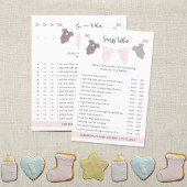 Roze Clothesline Raad wie baby shower spel