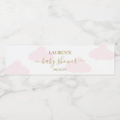 Roze Cloud Baby shower Meisje Drank Label Set Waterfles Etiket (Enkel label)