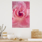 Roze Cloud Garden Roos Bokeh Achtergrond Sjabloon Poster (Keuken)