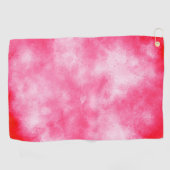 Roze cloudeffect Golfhanddoek (Horizontaal)