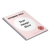 Roze Clover Ribbon Sjabloon door Kenneth Yoncich Notitieboek (Rechterzijde)