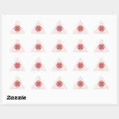 Roze Clover Ribbon van Kenneth Yoncich Driehoek Sticker (Vel)