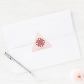 Roze Clover Ribbon van Kenneth Yoncich Driehoek Sticker (Envelop)