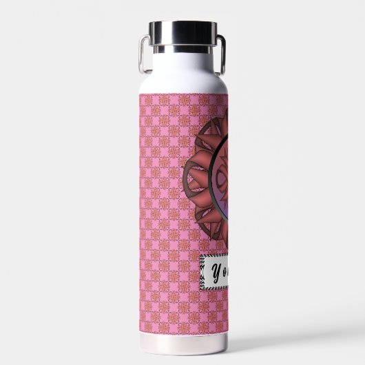 Roze Clover Ribbon van Kenneth Yoncich Waterfles (Voorkant)