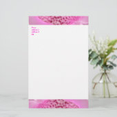 Roze coating Petal Aangepast papier (Staand voorkant)