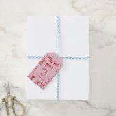 Roze Cocktail bruiloft Dank u Cadeaulabel (Met Touw)