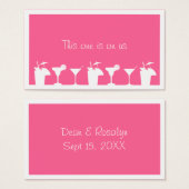 Roze cocktail bruiloft evenement aangepaste drink  visitekaartjes (Voorkant /achterkant)