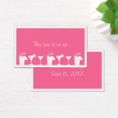 Roze cocktail bruiloft evenement aangepaste drink  visitekaartjes (Bureau)