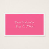 Roze cocktail bruiloft evenement aangepaste drink  visitekaartjes (Achterkant)