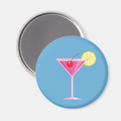 Roze Cocktail Magnet Magneet (Voorkant / Achterkant)