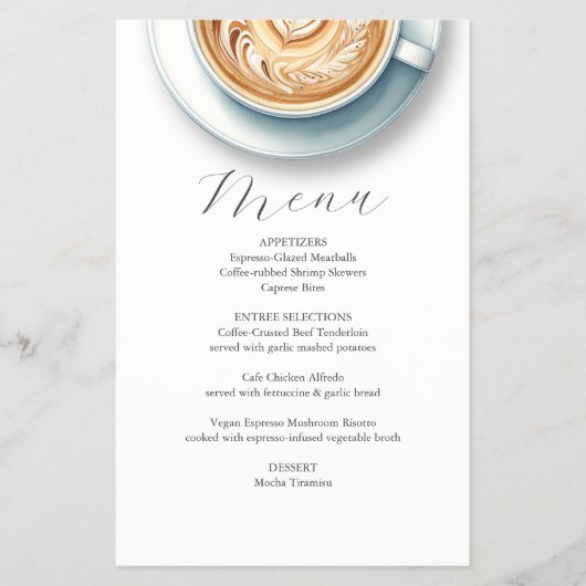 Roze Coffee Shop Menu Ontwerp (Voorkant)