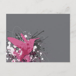 Roze Colibri Briefkaart