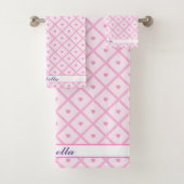 Roze Collectie met moderne spelden Bad Handdoek (Insitu)