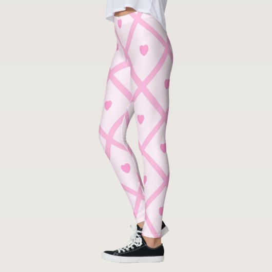 Roze Collectie met moderne spelden Leggings (Links)