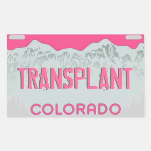 Roze Colorado bord stickers (Voorkant)