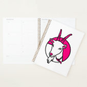 Roze Comic Goat Digitaal Portret Planner (Display)