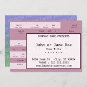 roze concertkaartje (Voorkant / Achterkant)