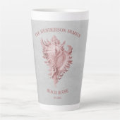 Roze conch Shell Latte Mok (Voorkant)