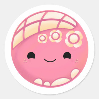 Roze Concha Pan Dulce Ronde Sticker