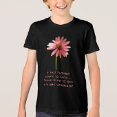 Roze Cone Bloem Als die bloem begint te verwelken Tri-Blend Shirt (Voorkant)