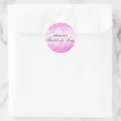 Roze Confetti Bachelorette Party Sticker (Tas)