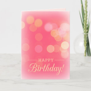 Roze Confetti Birthday-kaart Kaart