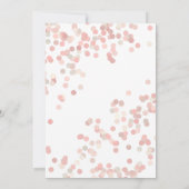 Roze Confetti Birthday Party Kaart (Achterkant)