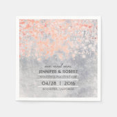  roze confetti bruiloft servetten (Voorkant)