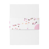 Roze confetti cirkels bruiloft uitnodigingen wikkel (Achterkant Voorbeeld)