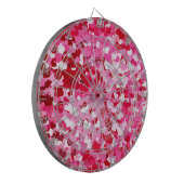 Roze Confetti Hearts Dartbord (Voorkant Links)