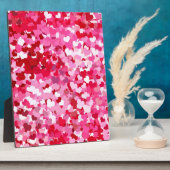 Roze Confetti Hearts Fotoplaat (Zijkant)