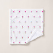 Roze Confetti Ice Cream Cone Patroon Bad Handdoek (Wasdoekje)