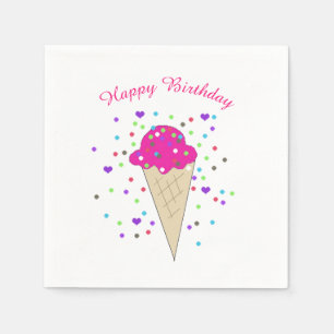 Roze Confetti Ijs Servetten