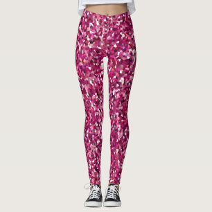 Roze Confetti/Mozaïekmultifunctionele printer Leggings