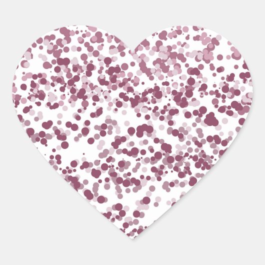Roze Confetti Stippen Hart Sticker (Voorkant)