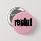 Roze contrastkaart ronde button 5,7 cm (Voorkant /achterkant)