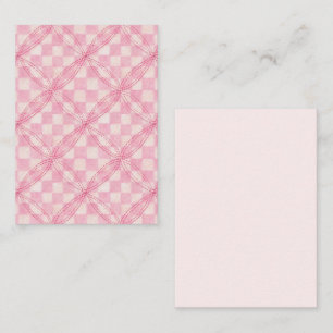ROZE CONTROLEQUILT 3.5x2.5 Vlakke Kaart II/Vertica Notitiekaartje