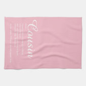 Roze Cool Favoriete Beste Ooit Neef Definitie Theedoek (Horizontaal)