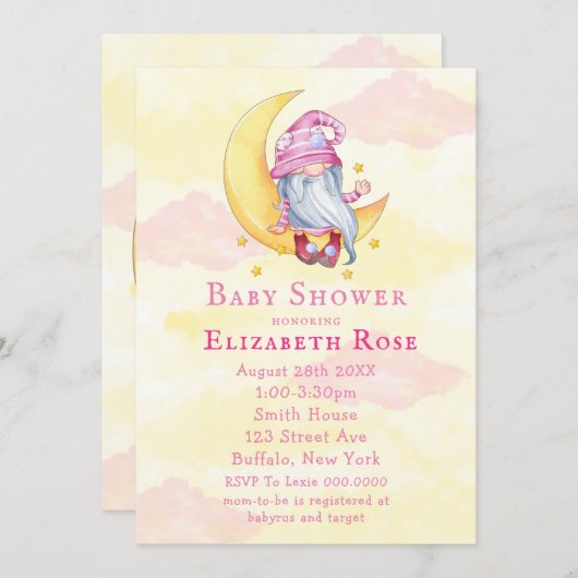 Roze coole muis over de cloud, douche-uitvindingen (Voorkant / Achterkant)