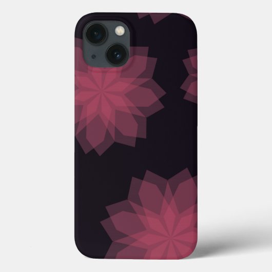 Roze, coole, trendy, moderne bloemabstractie Case-Mate iPhone case (Achterkant)