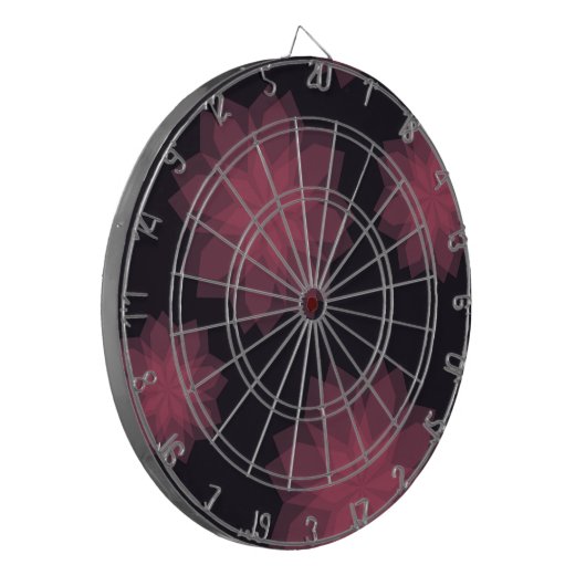 Roze, coole, trendy, moderne bloemabstractie dartbord (Voorkant Links)