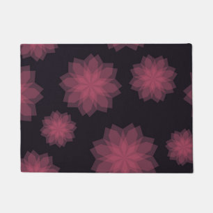 Roze, coole, trendy, moderne bloemabstractie deurmat